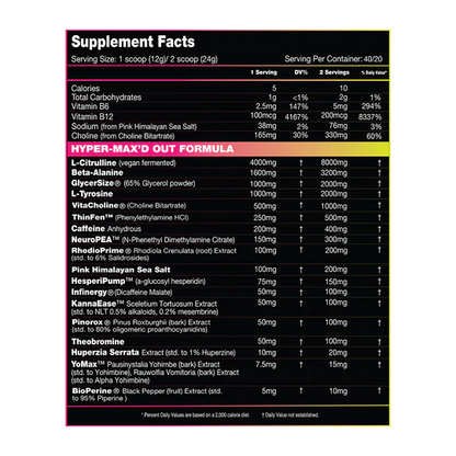 PERFORMAX LABS HYPERMAX'D OUT PRE-WORKOUT